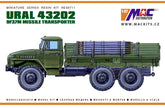MAC 8711, Ural 4320, 9F37M Raketentransporter , Bausatz 1/87, H0,